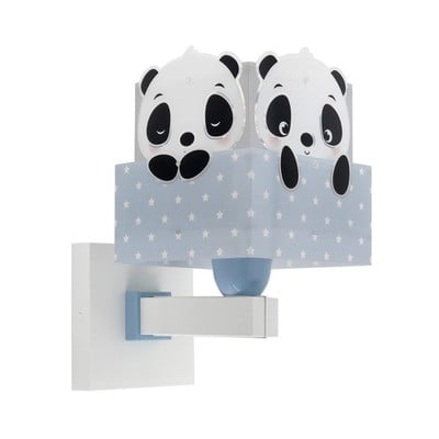 Kids Wall Lamp Panda Blue 1Xe27