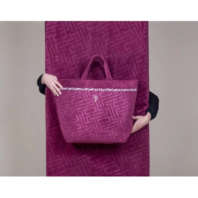 Τσάντα Παραλίας Icon Aubergine Feel and Touch  88%