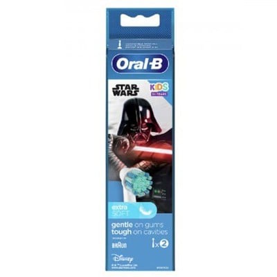ORAL B Ανταλλακτικό Για Ηλεκτρική Οδοντόβουρτσα Star Wars Extra Soft Για 3+ Χρονών 2 Τεμάχια