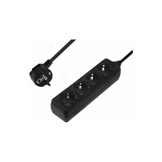 Socket Outlet 4-Way Cable 1.5m Black