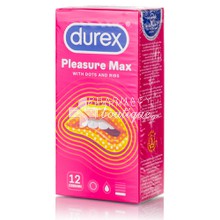 Durex Pleasure Max - Προφυλακτικά για Μεγαλύτερη και Αμοιβαία Διέγερση, 12τμχ.