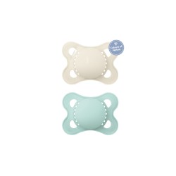 Mam Colors Of Nature Silicone Pacifier 2-6 Months Cream-Blue 2 pieces