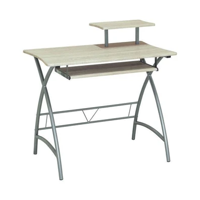 Γραφείο Μεταλλικό Ασημί/ Σημύδα 90x55x90cm ΕΟ424