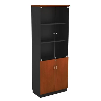 Βιβλιοθήκη Κερασί/ Σκούρο Γκρι 80x40x211cm  ΕΟ992,
