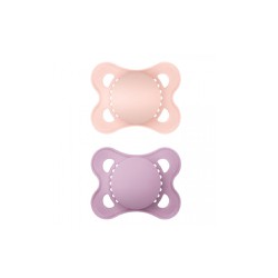Mam Colors Of Nature Silicone Pacifier 2-6 Months Pink-Purple 2 pieces