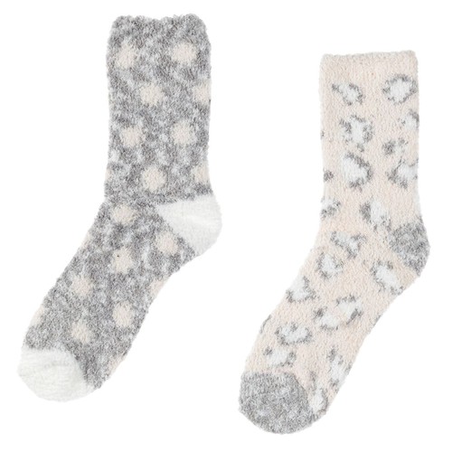 Corape me dizajn animalprint gri dhe roze