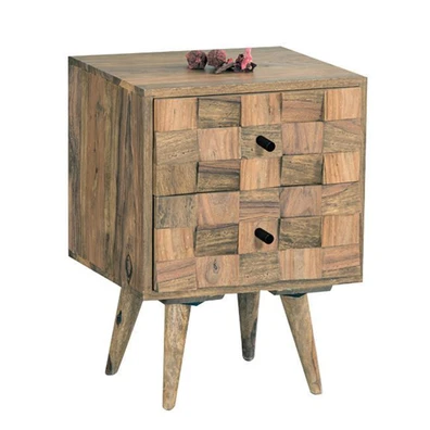 Κομοδίνο Ξύλο Ακακία Φυσικό 40x35x55cm Teka ΕΑ7044