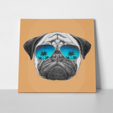 Portrait pug dog mirror 281310047 a