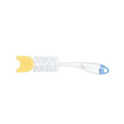 Nuk Cleaning Brush Bottle And Nipple 2 In 1 With Sponge Blue 1 picie