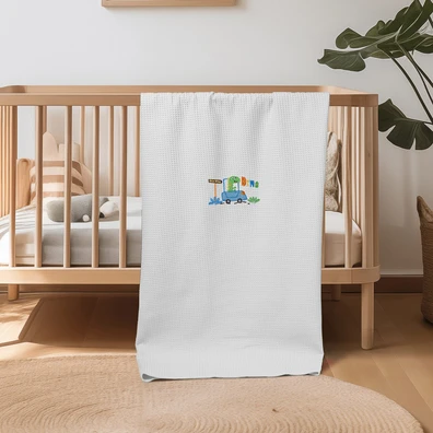 ΚΟΥΒΕΡΤΑ ΠΙΚΕ ΚΟΥΝΙΑΣ 110X140 ADAM HOME  DINO WHIT