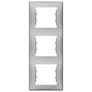 Sedna Frame 3 Gang Vertical Aluminium SDN5801360