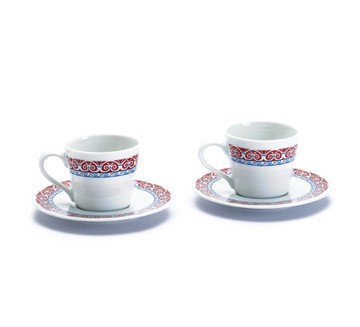 Peplos Kore espresso cups with saucers  