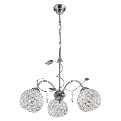 Pendant Multi-Light Light With Nickel Crystal Ball