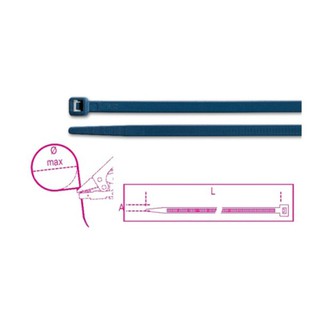 Cable Ties Detectable By Metal Detectors Blue 4.8x