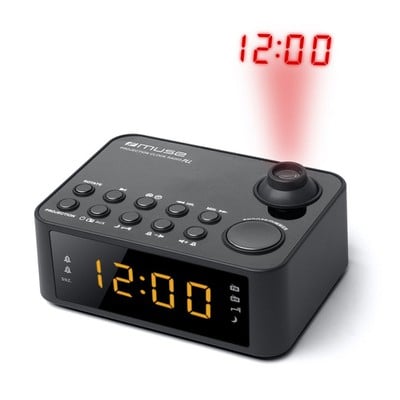 Radio Watch Lεd And Projector Black Μ-178P