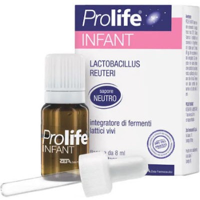 PROLIFE Infant Drops Συμπλήρωμα Διατροφής Για Νεογέννητα & Βρέφη 0-36 Μηνών Με Ζωντανά Προβιοτικά 8ml