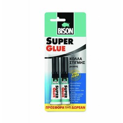 Bison Super Glue Xtra Power Μικρού Μεγέθους 2 x 3g
