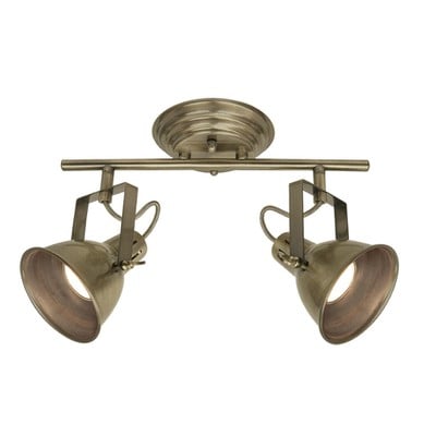 Spotlight Wall/Ceiling 2 Lights Bronze Ε14 2Χ42W P