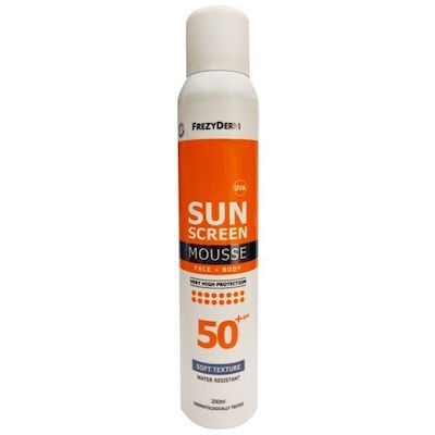 Frezyderm Sun Screen Mousse SPF50+ Αντηλιακός Αφρό