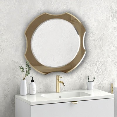 Καθρέπτης μπάνιου τοίχου μπρονζέ Φ80