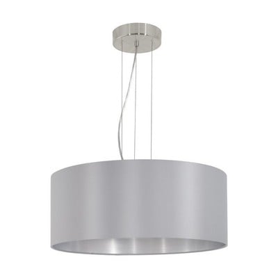 Pendant Light Maserlo With Nickel Mat Shade 1Xe27 