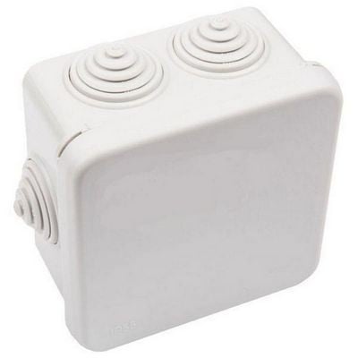 Junction Box Waterproof 10 x 10 cm IP55 Grey