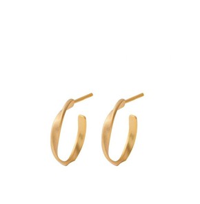 Medisei Dalee Earrings Hoops Yellow Gold Plated-Γυ