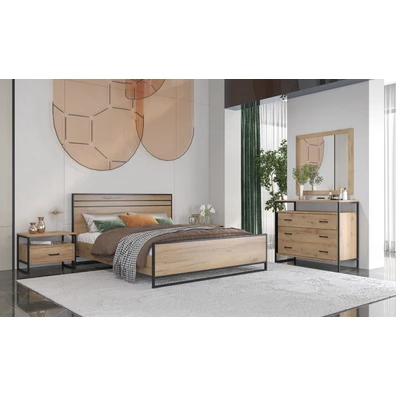 Κρεβάτι Υπέρδιπλο Ν98 Για Στρώμα 160x200cm Μελί Με