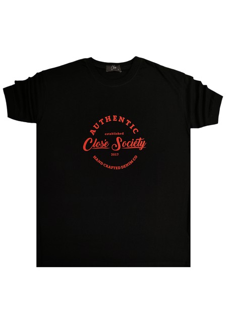 Clvse society black authentic logo t-shirt