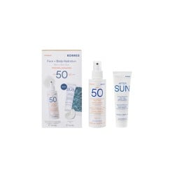 Korres Promo Yoghurt Sunscreen Face & Body Hydration Spray SPF50 Sunscreen Emulsion Face Body Spray SPF50 150ml & Gift Cooling After-Sun Gel 50ml