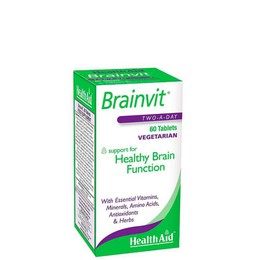 Health Aid Brainvit, για την Υγιή Λειτουργία του Εγκεφάλου, Μνήμης, Συγκέντρωσης & Διαύγειας, 60tabs
