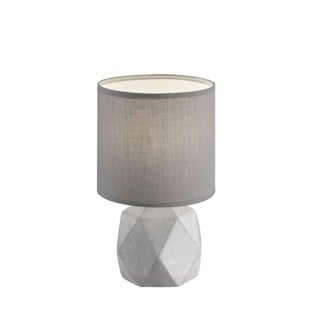 Table Lamp with Fabric Shade E14 Gray Pike R508310