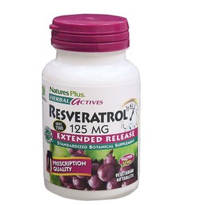 Natures Plus Extended Release Resveratrol 125mg, 6