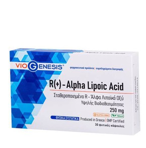 Viogenesis R(+) Alpha Lipoic Acid 250mg, 30 Caps