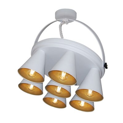 Pendant Light Hl-3578-1B Brandon White & Mat Gold 