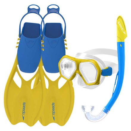 SPEEDO LEISURE JUNIOR DUAL LENSES AND FINS SET  Μά