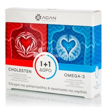 Agan Cholesten + Omega 3 - Καρδιά / Χοληστερίνη, 30 veg. caps & 30 softgels