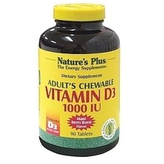 Nature's Plus Adults Chewable Vitamin D3 1000IU Μα