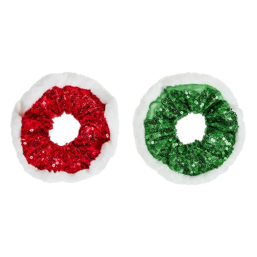 Scrunchy krishtlindjesh e kuqe dhe e bardhe jeshil