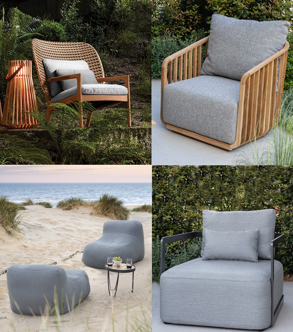 Furniture with outdoor fabrics. Can they stand out