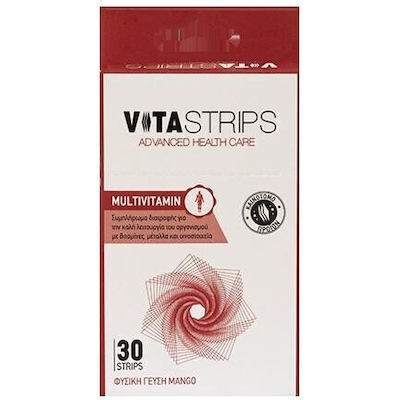 VITASTRIPS Multivitamin Συμπλήρωμα Διατροφής Με Συνδυασμό Βιταμινών Μετάλλων & Ιχνοστοιχείων 30 Τεμάχια