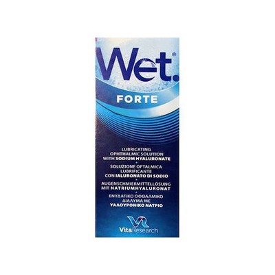 VITA RESEARCH Wet Forte Eye Drops Ενυδατικό Οφθαλμικό Διάλυμα Με Υαλουρονικό Νάτριο 0,20%, 10ml