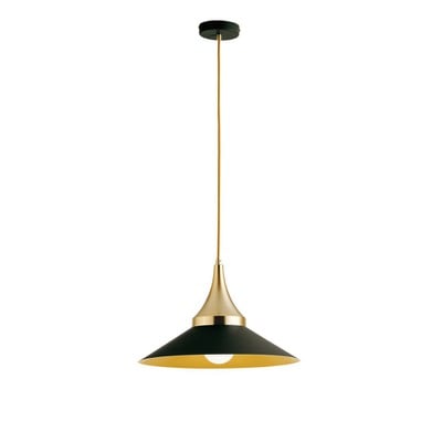 Pendant Light Metal Φ40cm Black With Gold Ε27 42W 