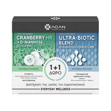 Agan Σετ Cranberry HR + D-Mannose - Ουροποιητικό, 30 caps & Δώρο Ultra-Biotic Blend - Προβιοτικά, 15 caps