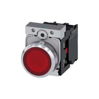 Button Red Metal Light 230VAC/DC 3SU1156-0AB20-1CA