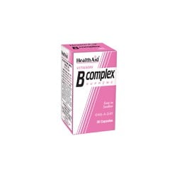 Health Aid B Complex Nutritional Supplement With Vitamin B Complex For A Healthy Nervous System 30 capsules