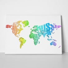 Rainbow world map