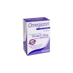 Health Aid Omegazon Blister Συμπλήρωμα Διατροφής Ιχθυελαίου Διπλής Μοριακής Απόσταξης Χωρίς Να Αφήνει Την Επίγευση Ψαριού 60 κάψουλες