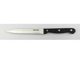 Cook-Shop Μαχαίρι Προπαρασκευής με Μαύρη Λαβή και Ανοξείδωτη Λεπίδα 12cm