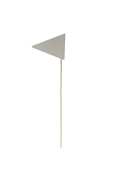 Ξύλινο σημαιάκι λευκό με stick